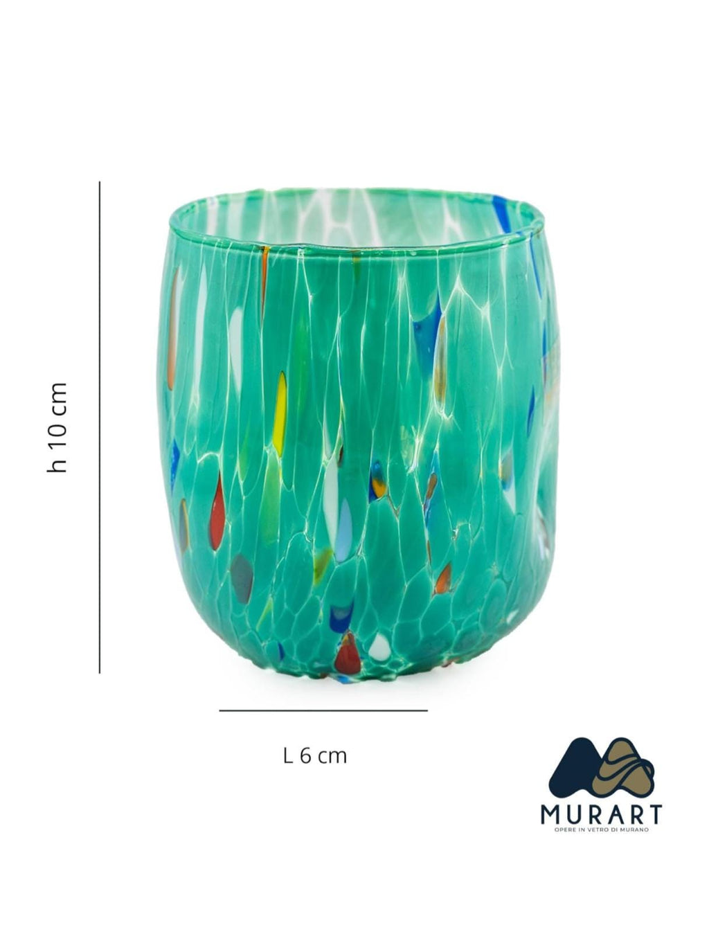 Murano Drinking Glass | Certified Murano Glass | Made in Italy | Water Glass | Collection Onde