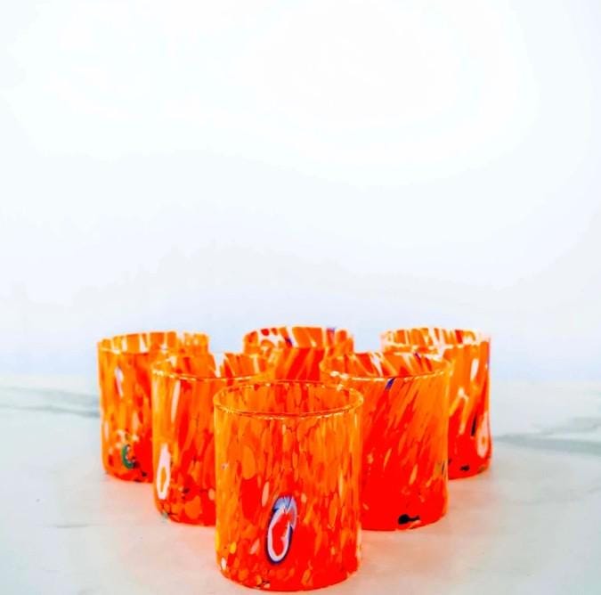 MurArt Bicchieri in vetro di Murano Collezione Tower B1 Set da 6 bicchieri da 300ml