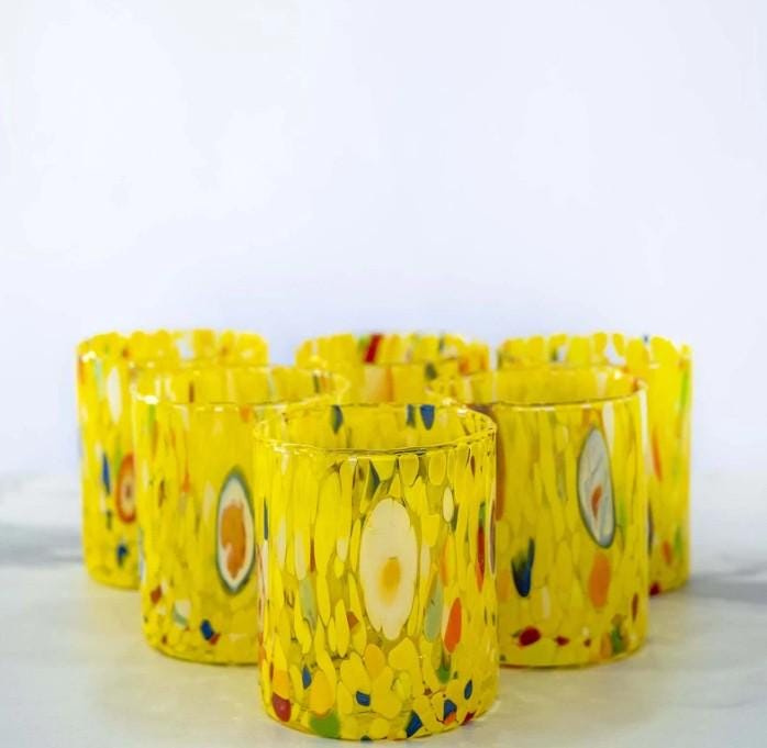 MurArt Bicchieri in vetro di Murano Collezione Tower B1 Set da 6 bicchieri da 300ml