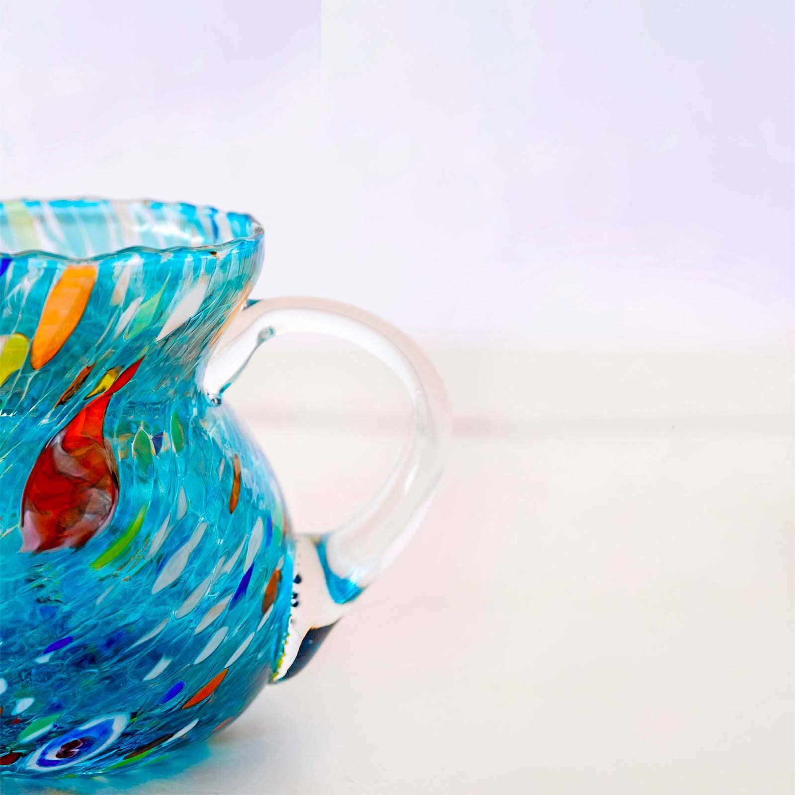 Murano Glass Carafe | Certified Murano Glass | Made in Italy | Decorative Pitcher | Collection Marea