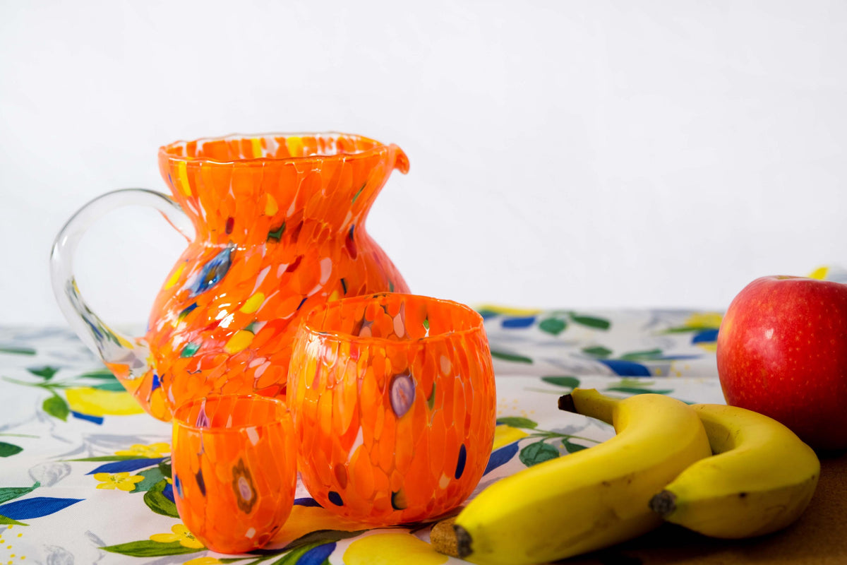 Murano Glass Carafe | Certified Murano Glass | Made in Italy | Decorative Pitcher | Collection Marea