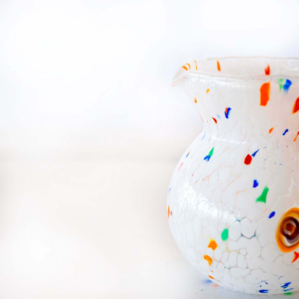 Murano Glass Carafe | Certified Murano Glass | Made in Italy | Decorative Pitcher | Collection Marea