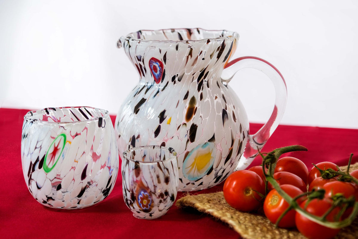 Murano Glass Carafe | Certified Murano Glass | Made in Italy | Decorative Pitcher | Collection Marea
