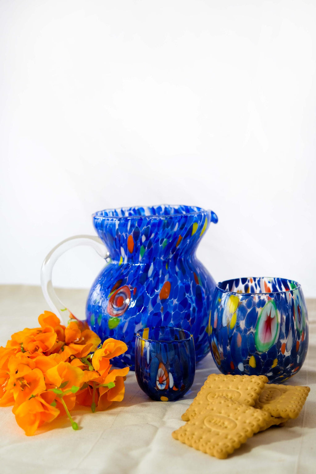 Murano Glass Carafe | Certified Murano Glass | Made in Italy | Decorative Pitcher | Collection Marea