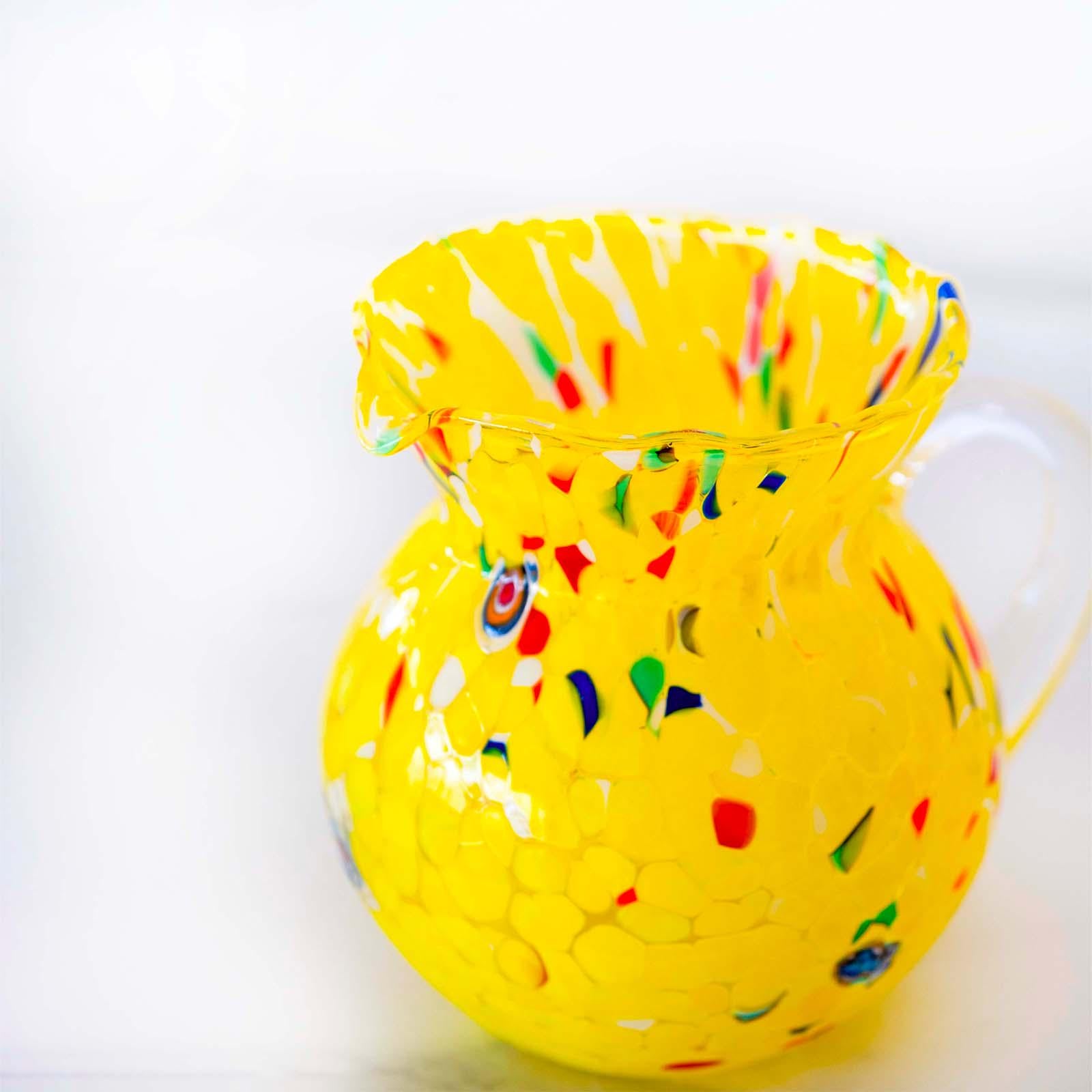 Murano Glass Carafe | Certified Murano Glass | Made in Italy | Decorative Pitcher | Collection Marea