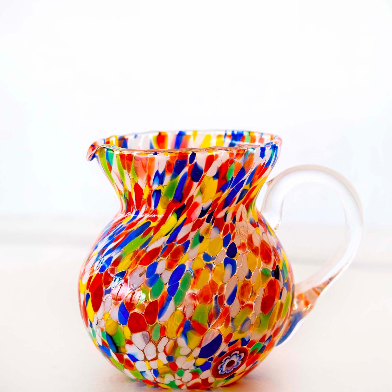 Murano Glass Carafe | Certified Murano Glass | Made in Italy | Decorative Pitcher | Collection Marea