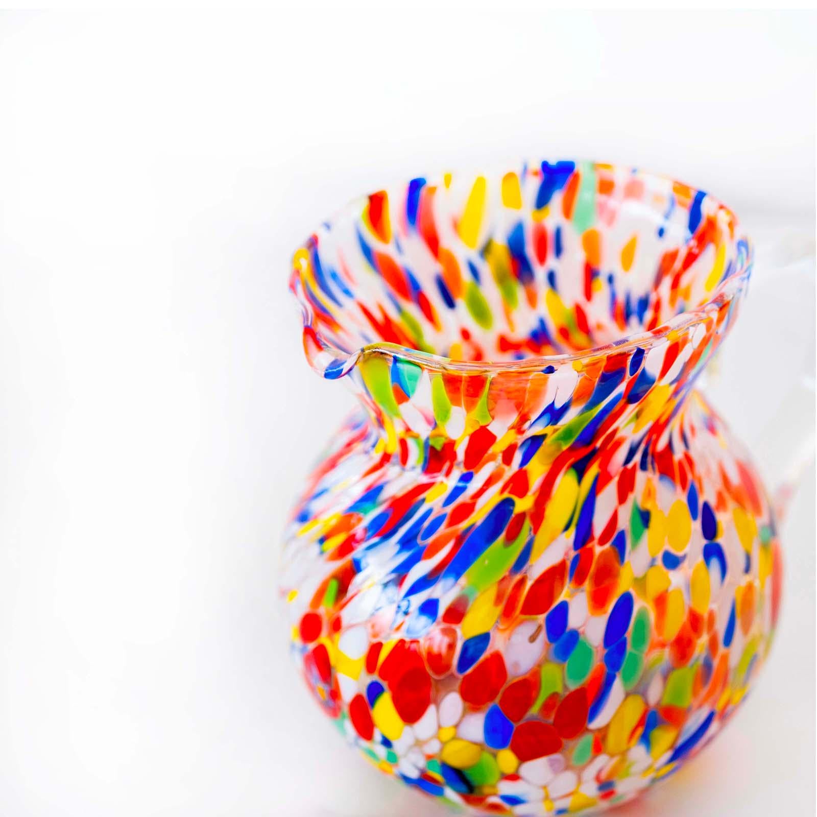 Murano Glass Carafe | Certified Murano Glass | Made in Italy | Decorative Pitcher | Collection Marea