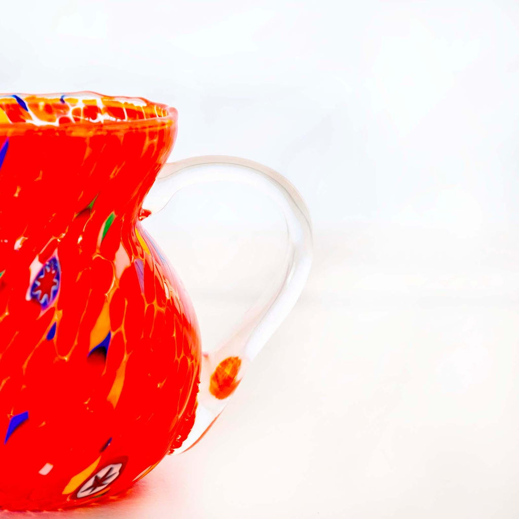 Murano Glass Carafe | Certified Murano Glass | Made in Italy | Decorative Pitcher | Collection Marea