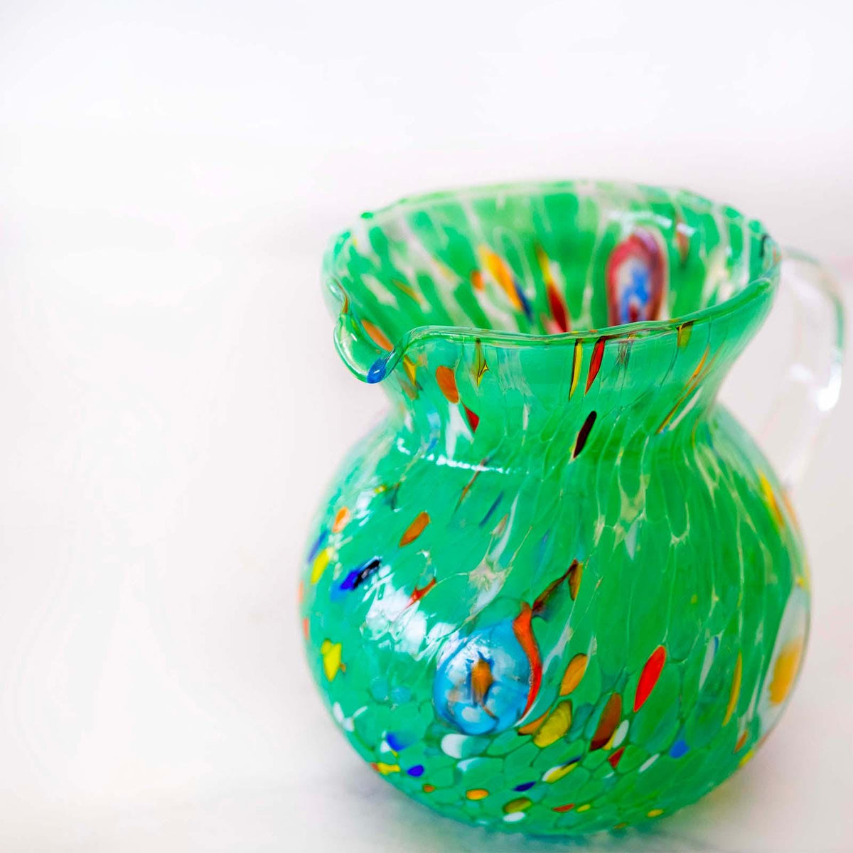 Murano Glass Carafe | Certified Murano Glass | Made in Italy | Decorative Pitcher | Collection Marea