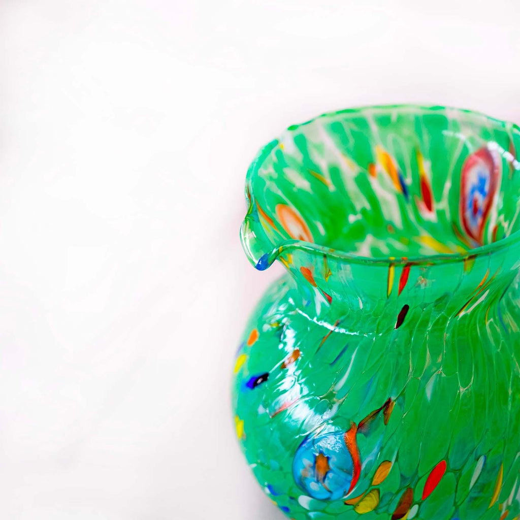 Murano Glass Carafe | Certified Murano Glass | Made in Italy | Decorative Pitcher | Collection Marea