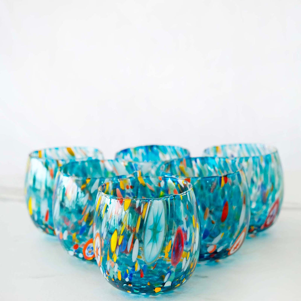Murano Drinking Glass | Certified Murano Glass | Made in Italy | Water Glass | Collection Marea