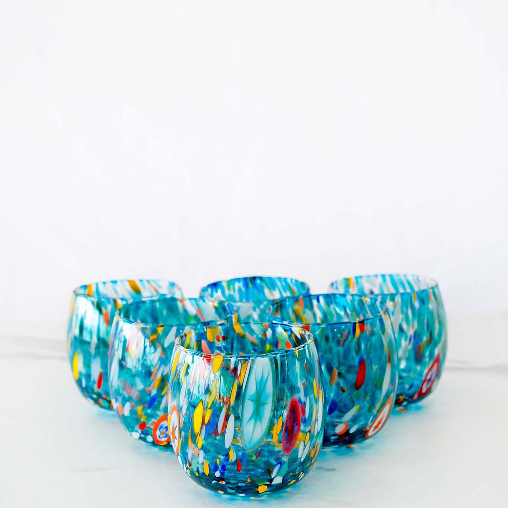 Murano Drinking Glass | Certified Murano Glass | Made in Italy | Water Glass | Collection Marea