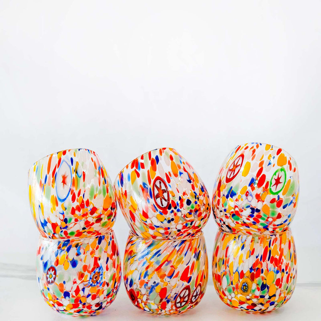 Murano Drinking Glass | Certified Murano Glass | Made in Italy | Water Glass | Collection Marea