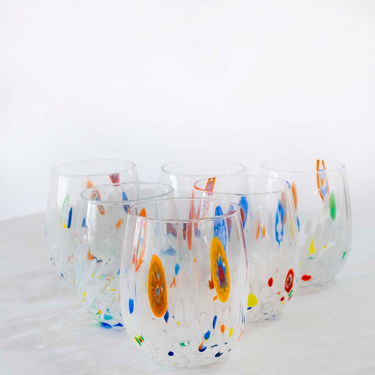 Murano Drinking Glass | Certified Murano Glass | Made in Italy | Water Glass | Collection Dream