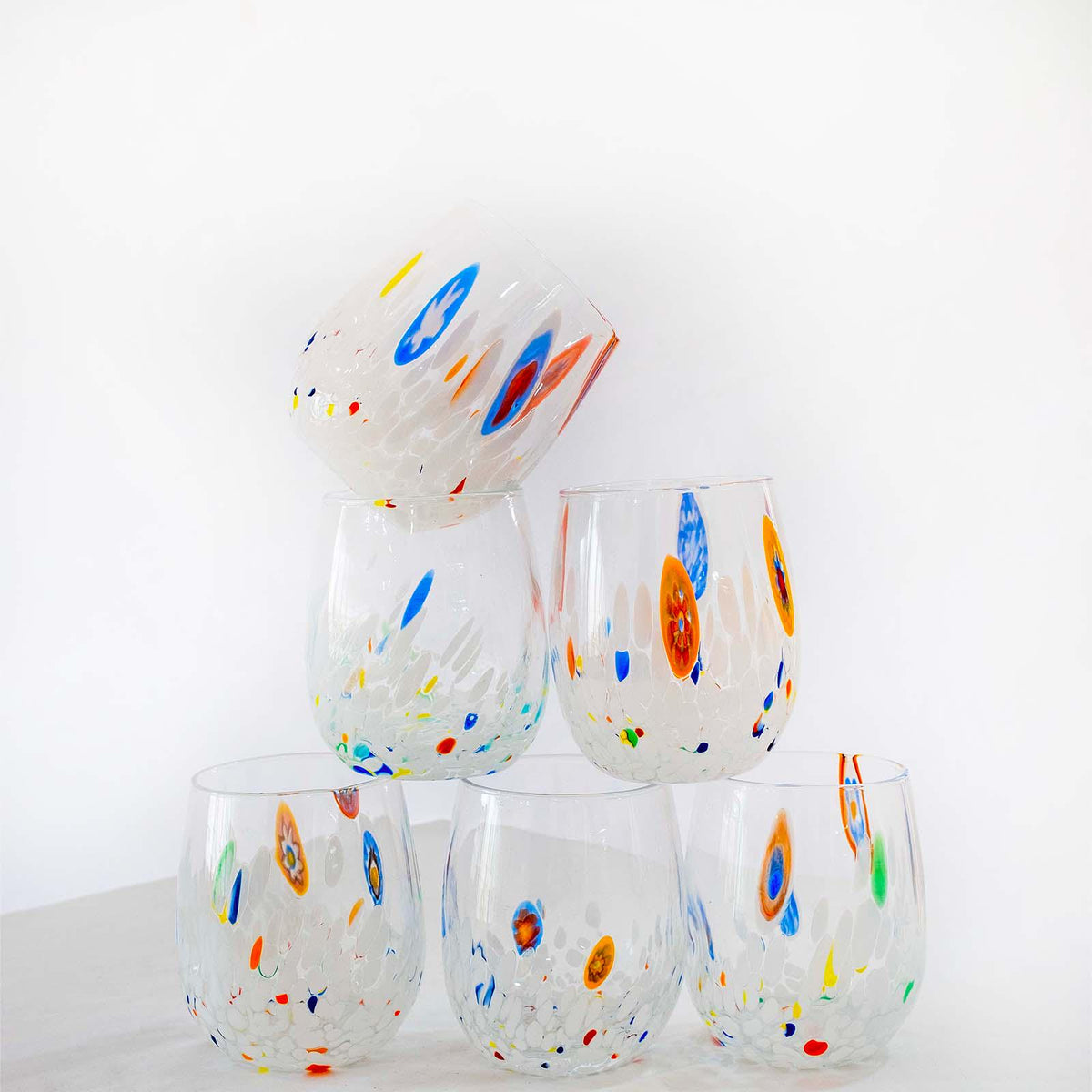 Murano Drinking Glass | Certified Murano Glass | Made in Italy | Water Glass | Collection Dream