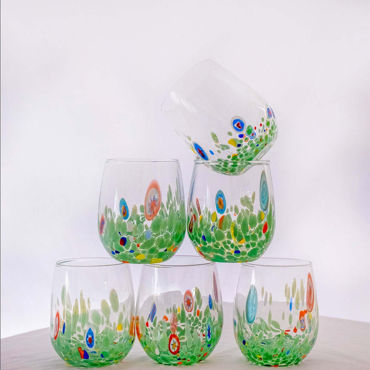 Murano Drinking Glass | Certified Murano Glass | Made in Italy | Water Glass | Collection Dream