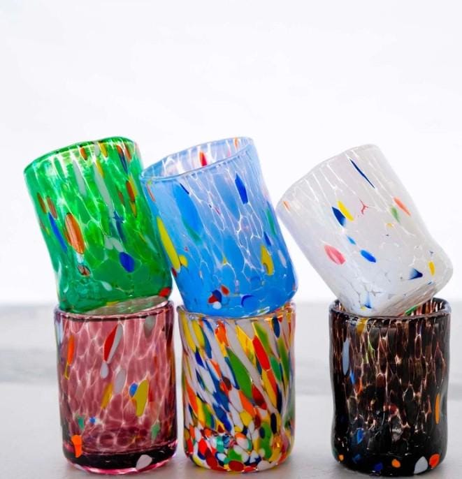 MurArt Bicchieri da Liquore di Murano Collezione Tower B1 Set da 6 bicchieri da 30ml