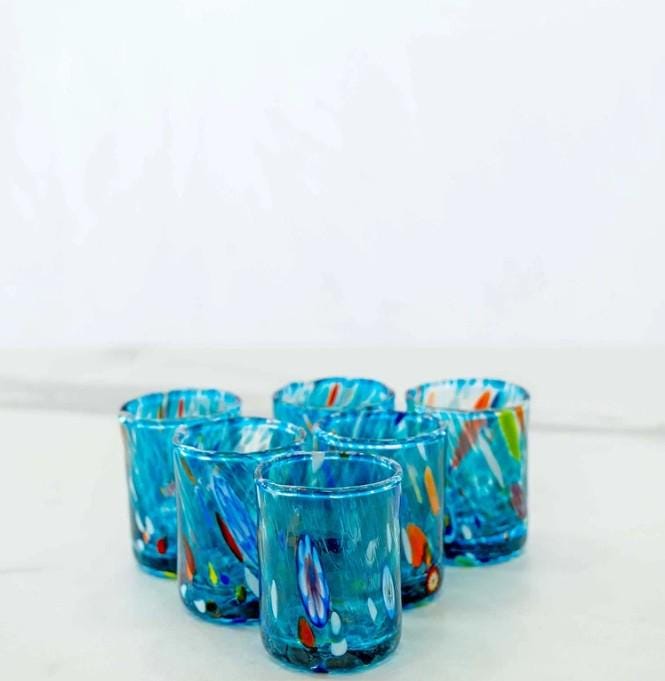 MurArt Bicchieri da Liquore di Murano Collezione Tower B1 Set da 6 bicchieri da 30ml