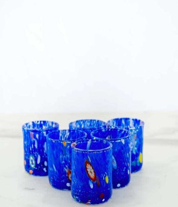 MurArt Bicchieri da Liquore di Murano Collezione Tower B1 Set da 6 bicchieri da 30ml
