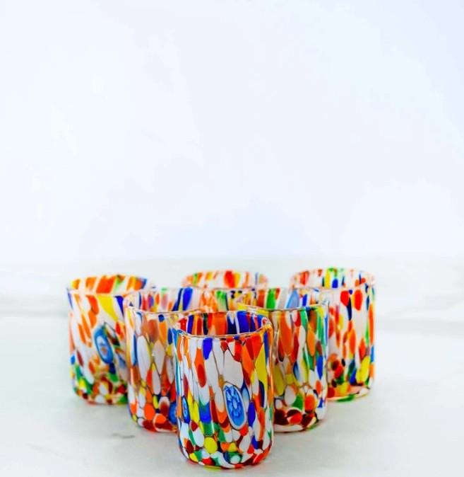 MurArt Bicchieri da Liquore di Murano Collezione Tower B1 Set da 6 bicchieri da 30ml