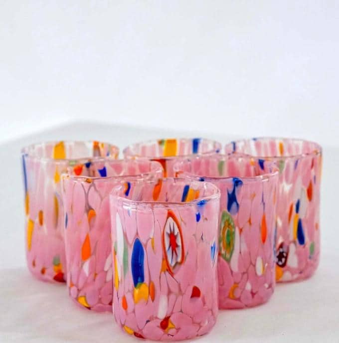 MurArt Bicchieri da Liquore di Murano Collezione Tower B1 Set da 6 bicchieri da 30ml
