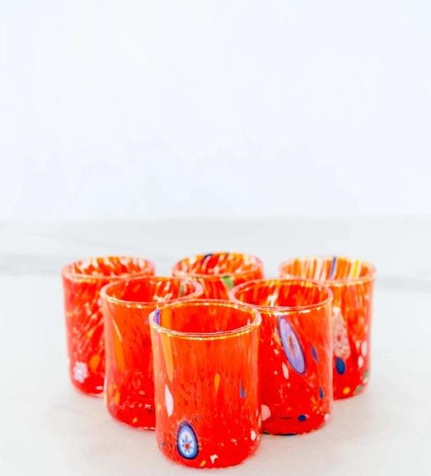MurArt Bicchieri da Liquore di Murano Collezione Tower B1 Set da 6 bicchieri da 30ml