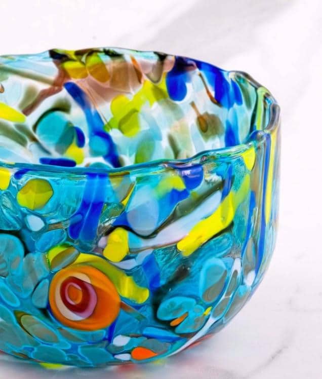 MurArt Coppette in Vetro di Murano Collezione Decoro MG diametro 12 cm