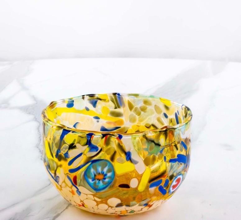 MurArt Coppette in Vetro di Murano Collezione Decoro MG diametro 12 cm
