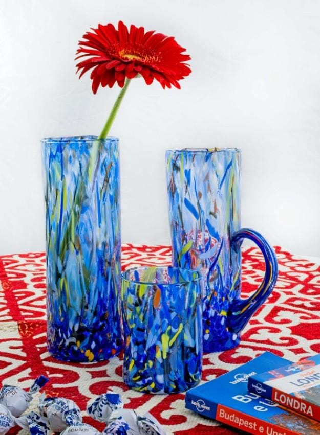 MurArt Coppette in Vetro di Murano Collezione Decoro MG diametro 12 cm