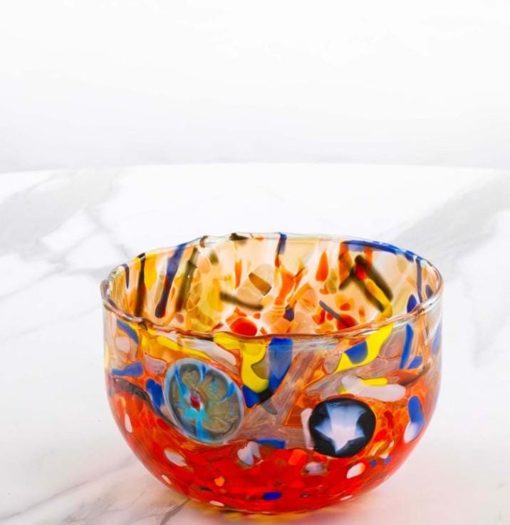 MurArt Coppette in Vetro di Murano Collezione Decoro MG diametro 12 cm