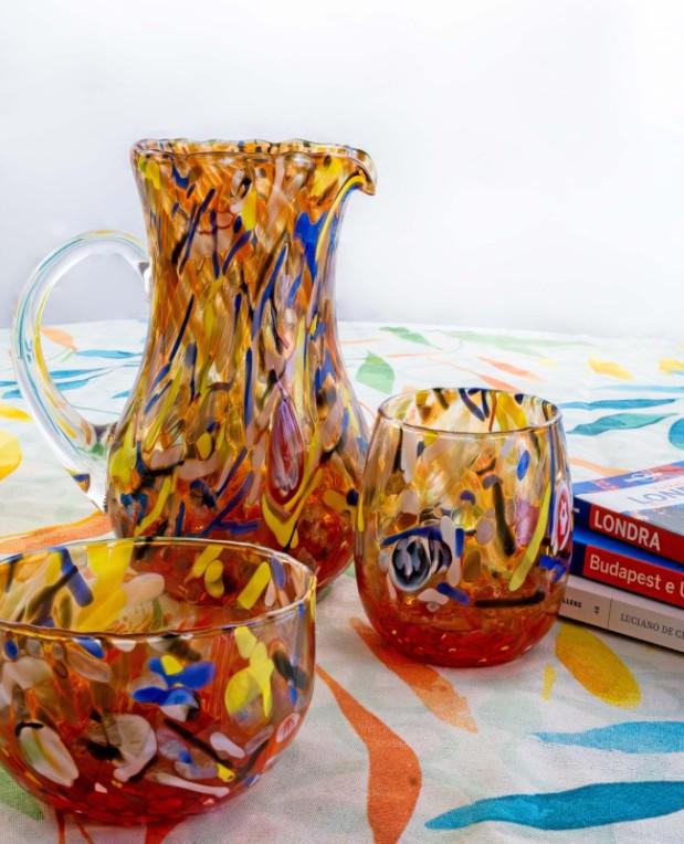 MurArt Coppette in Vetro di Murano Collezione Decoro MG diametro 12 cm