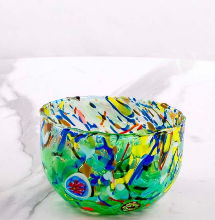 MurArt Coppette in Vetro di Murano Collezione Decoro MG diametro 12 cm