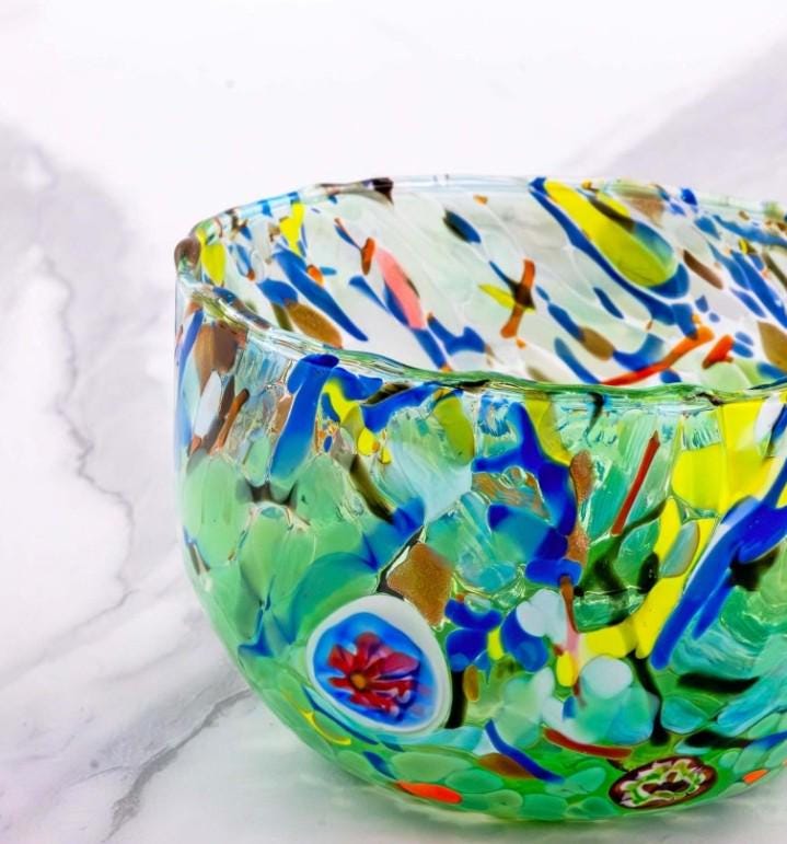 MurArt Coppette in Vetro di Murano Collezione Decoro MG diametro 12 cm