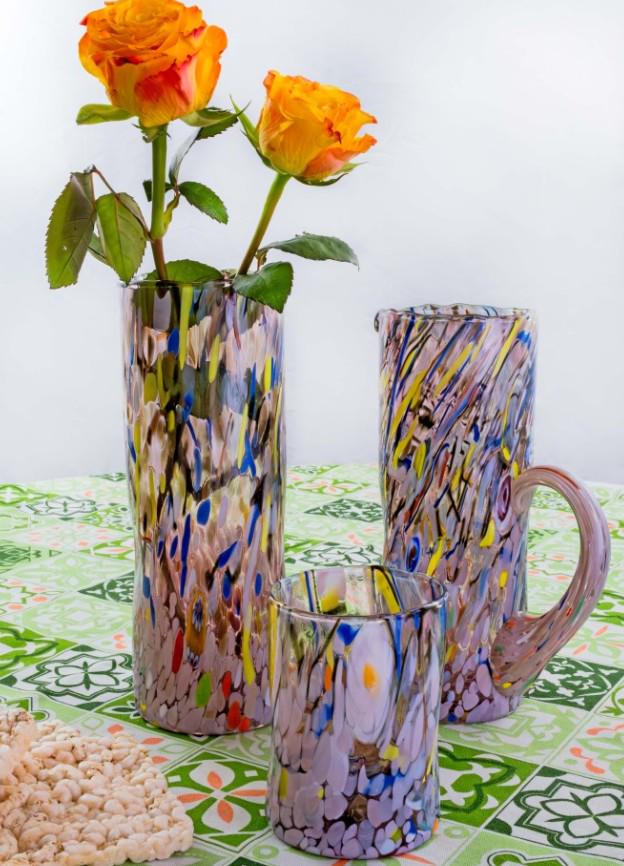 MurArt Coppette in Vetro di Murano Collezione Decoro MG diametro 12 cm