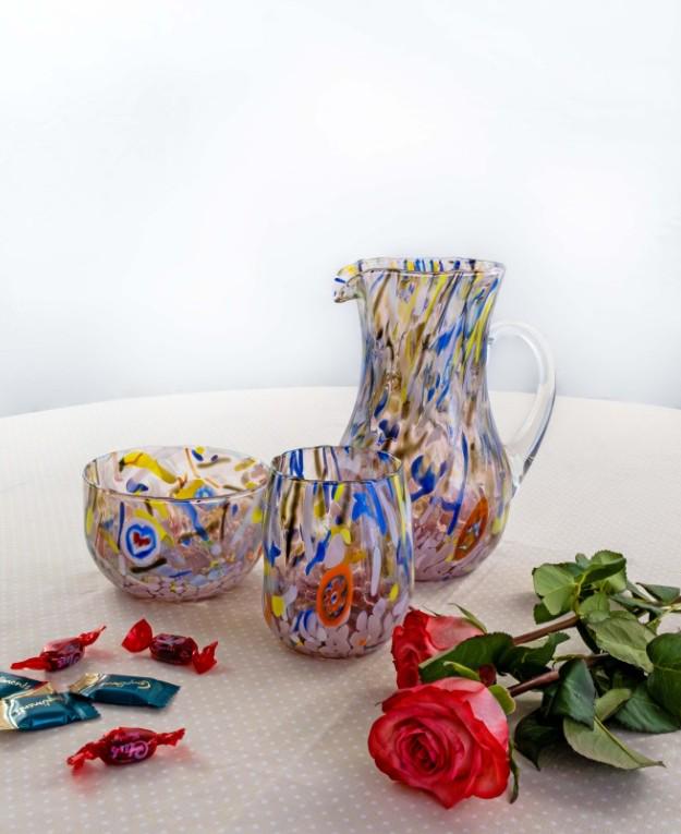 MurArt Coppette in Vetro di Murano Collezione Decoro MG diametro 12 cm