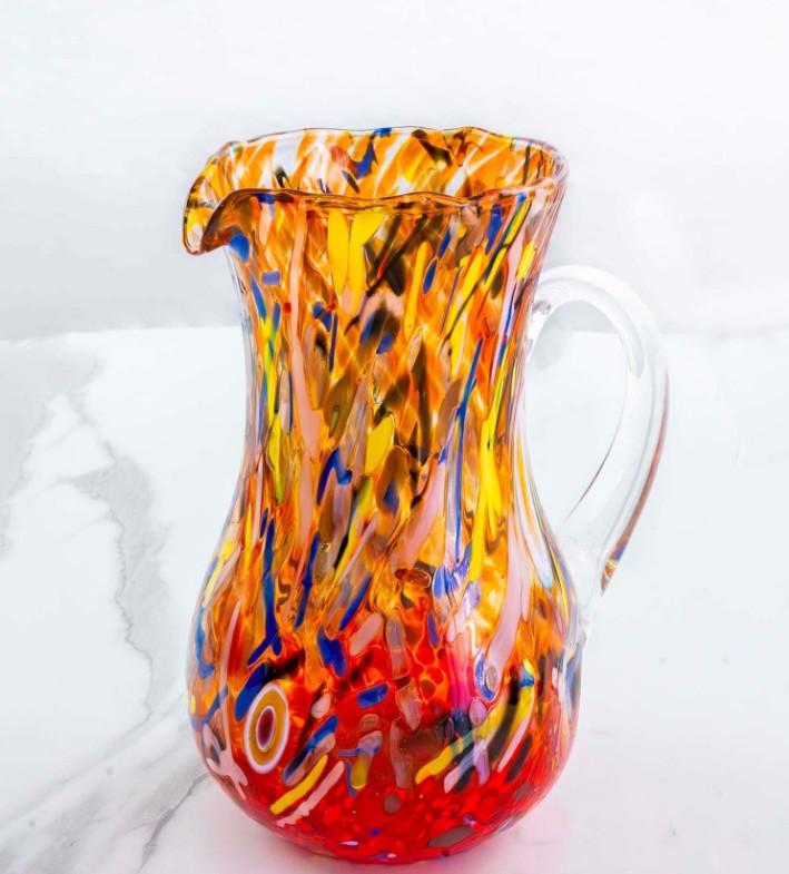 MurArt Brocca in Vetro di Murano Collezione Decoro MG B12 ml 1000 Altezza 20 cm