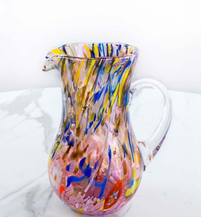 MurArt Brocca in Vetro di Murano Collezione Decoro MG B12 ml 1000 Altezza 20 cm