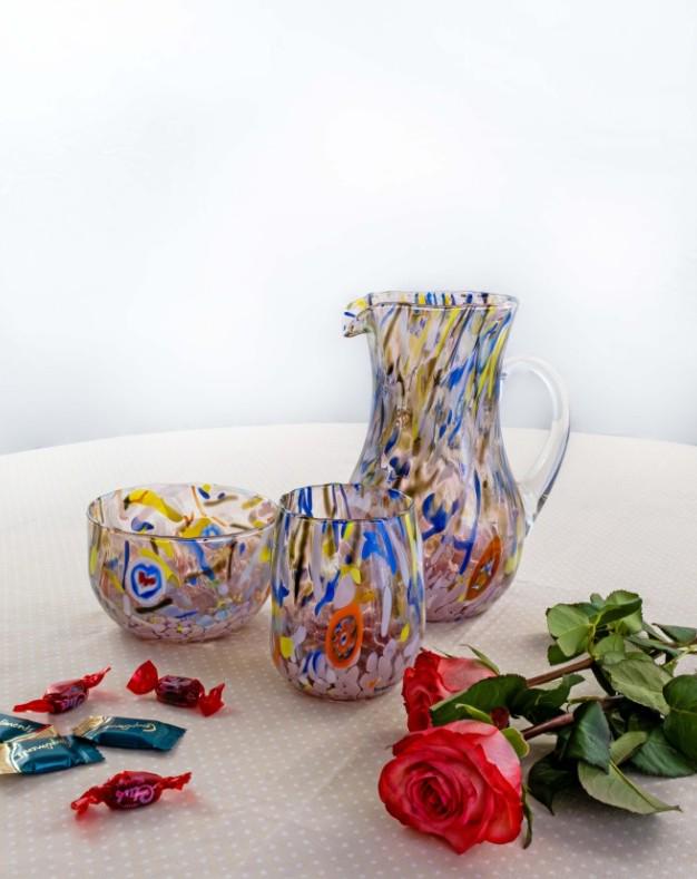 MurArt Brocca in Vetro di Murano Collezione Decoro MG B12 ml 1000 Altezza 20 cm