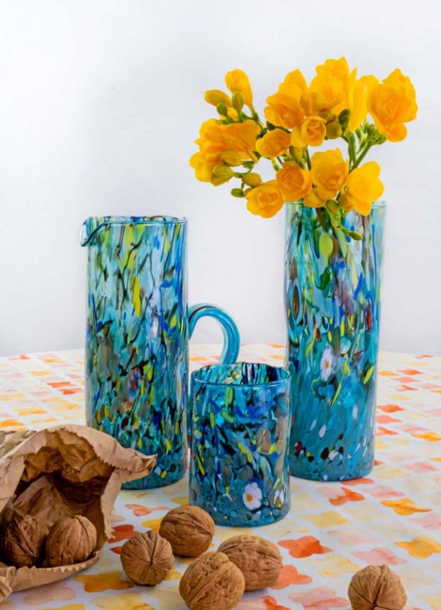 MurArt Brocca in Vetro di Murano Collezione Decoro MG B1 da 1000 ml h 22CM