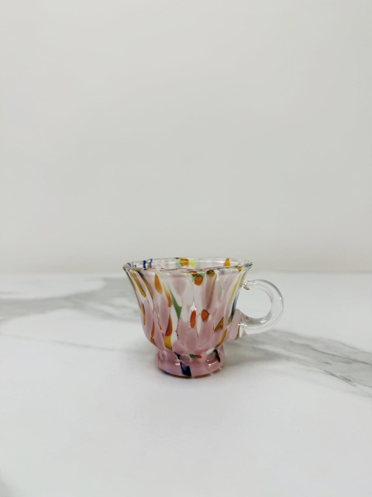 Murano Glass Mug | Certified Murano Glass | Made in Italy | Handmade Mug | Collection Campanella Caffè