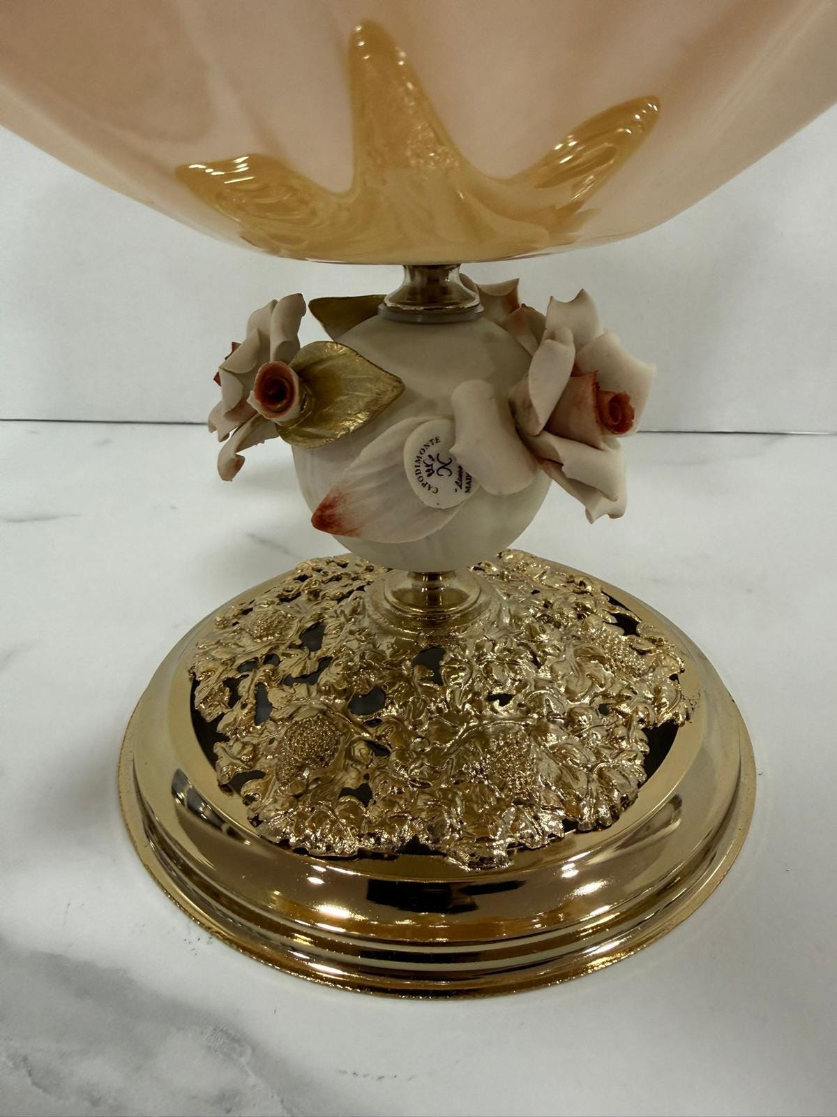Murano Glass Centerpiece | Certified Murano Glass | Made in Italy | Table Decoration | Collection White Crystal