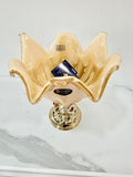 Murano Glass Centerpiece | Certified Murano Glass | Made in Italy | Table Decoration | Collection White Crystal