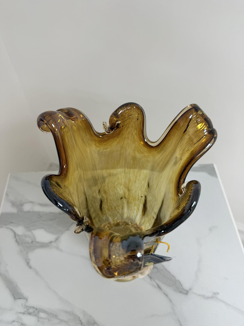 Murano Glass Vase | Certified Murano Glass | Made in Italy | Decorative Vase | Collection White Crystal
