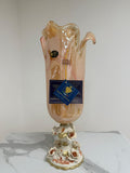 Murano Glass Vase | Certified Murano Glass | Made in Italy | Decorative Vase | Collection White Crystal