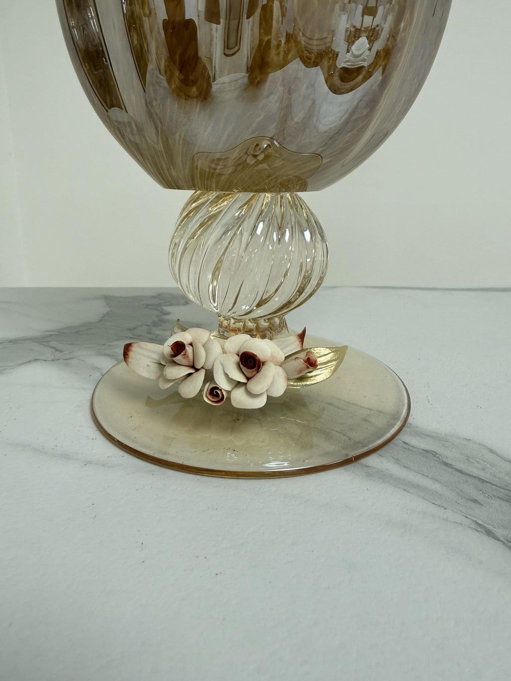 Murano Glass Vase | Certified Murano Glass | Made in Italy | Decorative Vase | Collection White Crystal