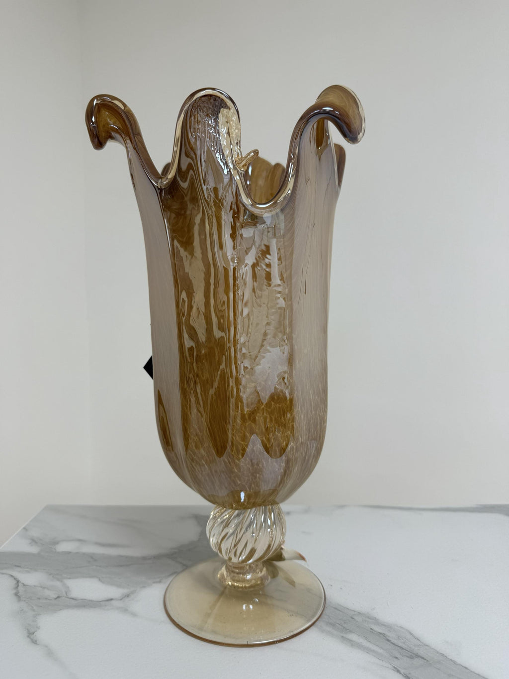 Murano Glass Vase | Certified Murano Glass | Made in Italy | Decorative Vase | Collection White Crystal