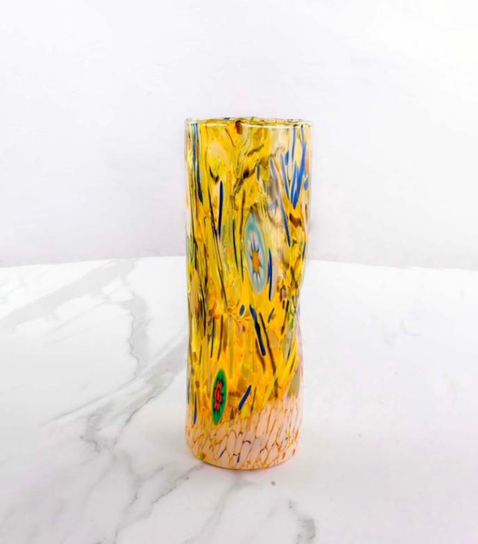 MurArt Vaso in Vetro di Murano Collezione Decoro MG B1 altezza 24CM