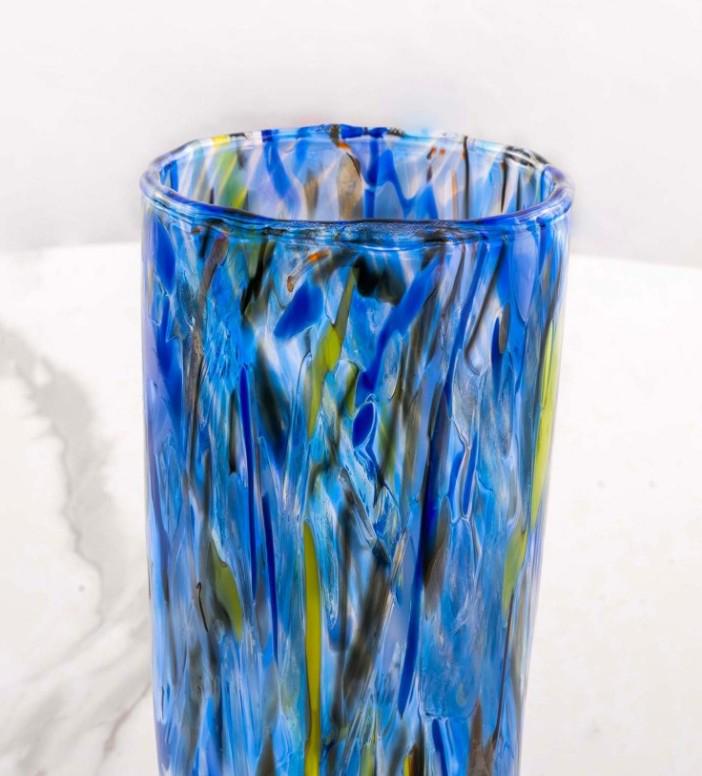 MurArt Vaso in Vetro di Murano Collezione Decoro MG B1 altezza 24CM