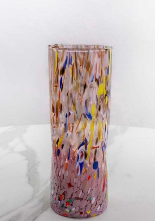 MurArt Vaso in Vetro di Murano Collezione Decoro MG B1 altezza 24CM