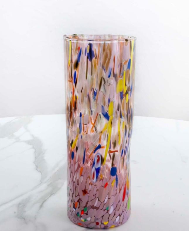 MurArt Vaso in Vetro di Murano Collezione Decoro MG B1 altezza 24CM